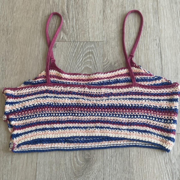 Urban Outfitters Crochet Cropped Tank Top Size L - Picture 3 of 3